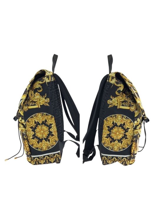 Fendi Black Brown Yellow Gold Nylon Backpack main image 8